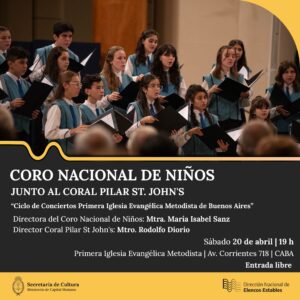 Coro Nacional de niños junto al COral Pilar ST. JOHN’S